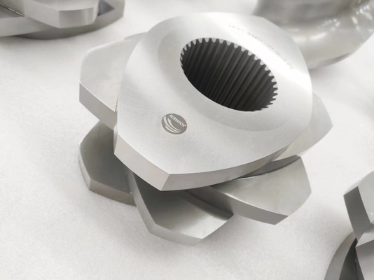 High Wear Twin Plastic Extruder Schraubelemente mit Vakuumlöschbehandlung Einzelflug Schaufel Segmente