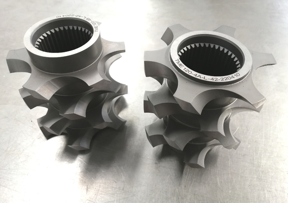 Modell 223 41CrAlMo7 38CrMoAl Twin Screw Counter Rotating Extruder für Erdöl und Leistung