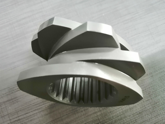 High Wear Twin Plastic Extruder Schraubelemente mit Vakuumlöschbehandlung Einzelflug Schaufel Segmente