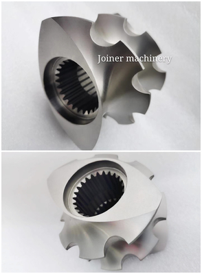 High Wear Twin Plastic Extruder Schraubelemente mit Vakuumlöschbehandlung Einzelflug Schaufel Segmente