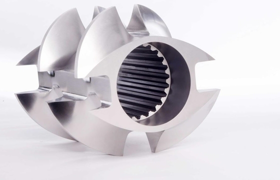 High Wear Twin Plastic Extruder Schraubelemente mit Vakuumlöschbehandlung Einzelflug Schaufel Segmente