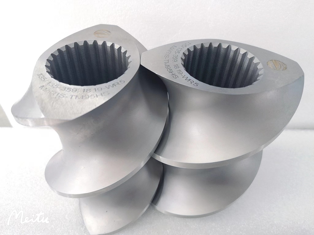 Parallele Schrauben-und Fass-Doppelschneckenextruder-Elemente Maris 95 für PVC-Rohr-Verdrängung